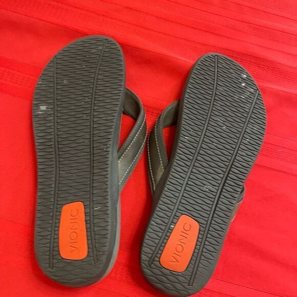 Vionic Men’s Brown Flip Flops Sandals Size 14 - Picture 8 of 8